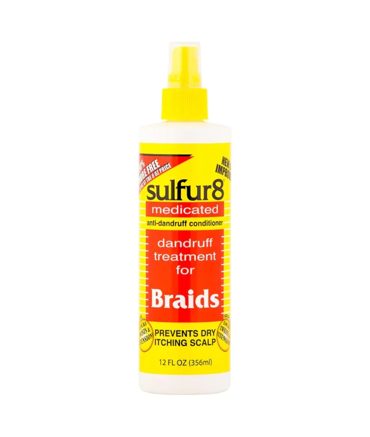 Sulfur 8 Medicated Dandruff Treatment Spray For Braids 8Oz