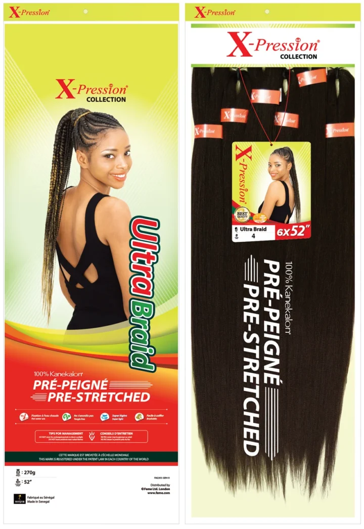 X-Pression Ultra Braid Pre Stretched 6x52"