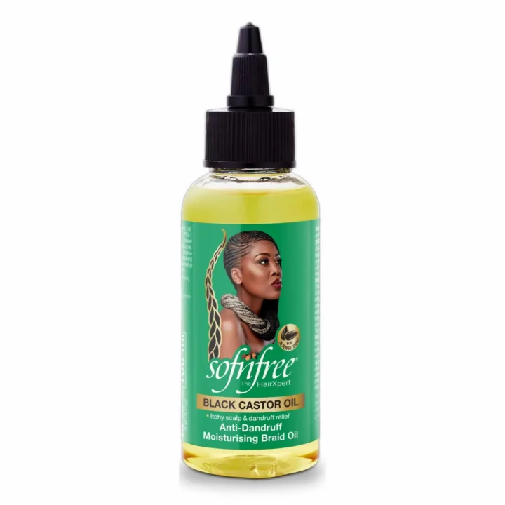 Sofn’free anti-dandruff moisturising braid oil 100ml - black castor oil